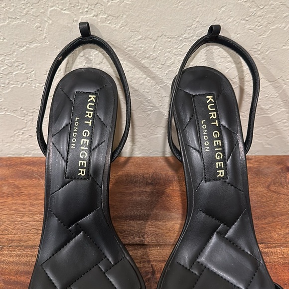 Kurt Geiger Black Leather Heels 10.5 - Picture 2 of 8